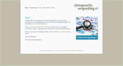 Desktop Screenshot of chiropractievergoeding.nl